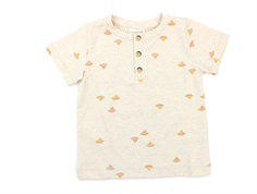 Popirol t-shirt Poaki light beige melange både